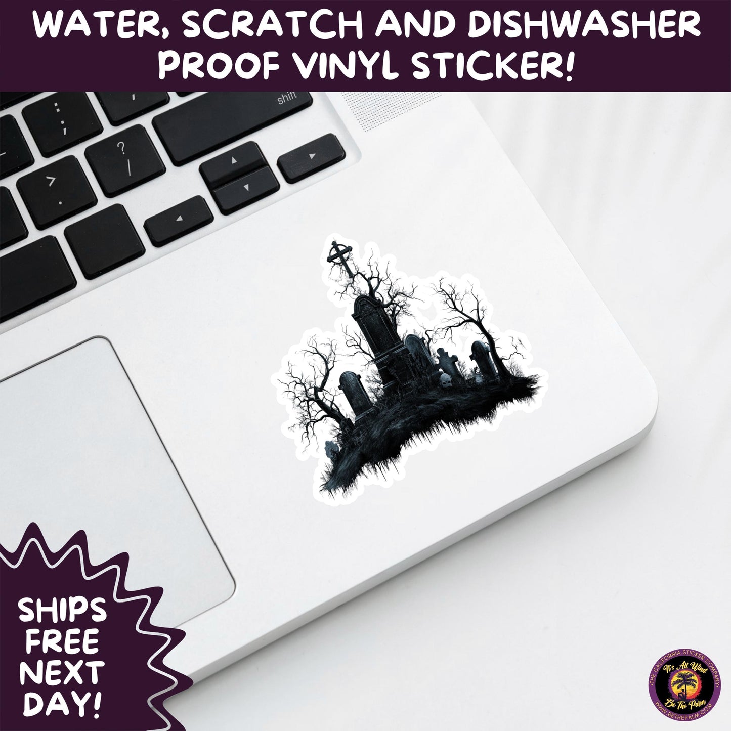 DARK GOTHIC STICKERS – Witchcore, Spooky, Occult, Alternative Vinyl Decals for Journals, Water Bottles, cemetery, headstone, and MacBooks