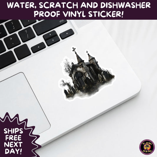 DARK GOTHIC STICKERS β Witchcore, Spooky, Occult, Alternative Vinyl Decals for Journals, Water Bottles, cemetery, headstone, and MacBooks