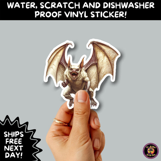 GOTHIC BAT STICKERS | for Alternative Aesthetic Lovers Spooky Vibe Cute Creepy Goth Accessories for Journal Laptop or Water Bottle Decor