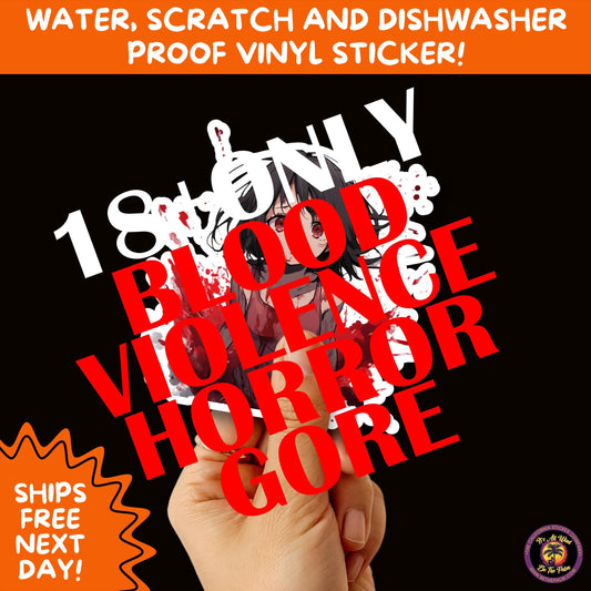 GORE HORROR STICKERS | Creepy Vibe Aesthetic – Blood, Skulls, Guts, and Creepy Vinyl Art for Halloween and Alternative Style Fans