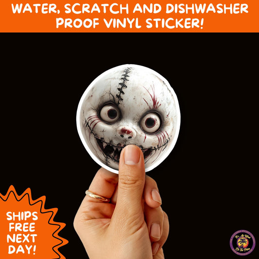 HORROR DOLL STICKERS Spooky Cute Creepy Girl Stickers – Perfect for Halloween, Scrapbooking, and Horror Aesthetic Fans