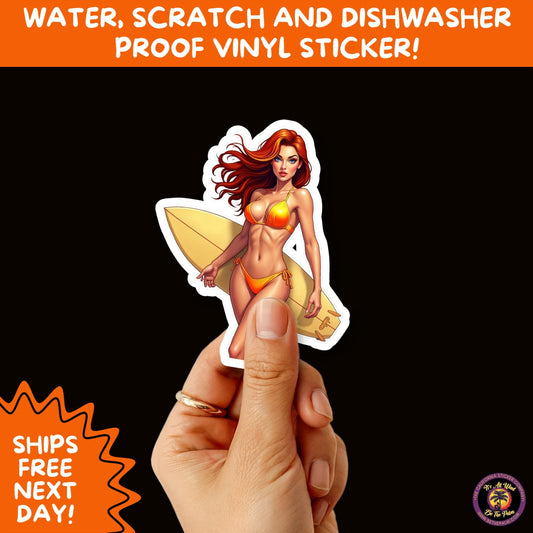 FUN BEACH STICKERS with Bikini Designs, Perfect for Travel Journals, Water Bottles, Tumblers, Laptops, Scrapbooks, and Summer Decor