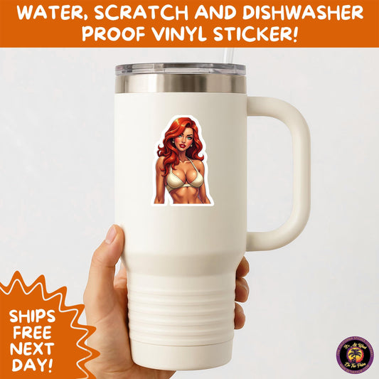 FUN BEACH STICKERS with Bikini Designs, Perfect for Travel Journals, Water Bottles, Tumblers, Laptops, Scrapbooks, and Summer Decor