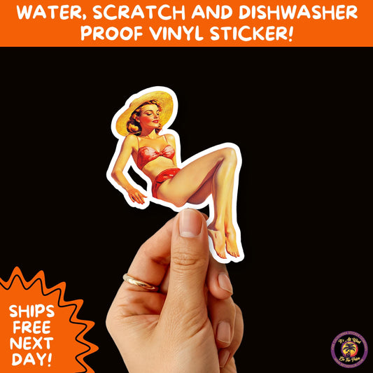 FUN BEACH STICKERS with Bikini Designs, Perfect for Travel Journals, Water Bottles, Tumblers, Laptops, Scrapbooks, and Summer Decor