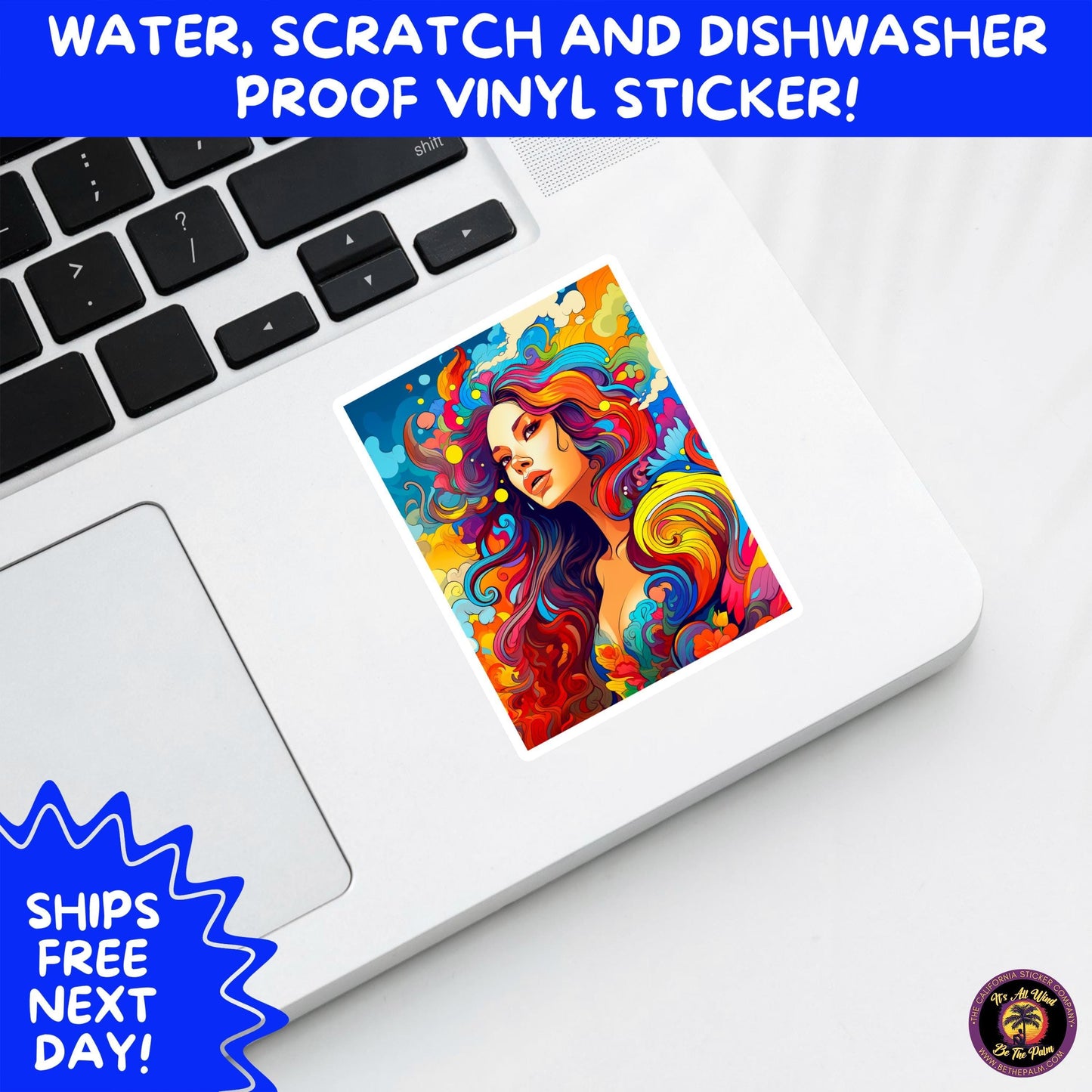 PSYCHEDELIC ART STICKERS | Trippy Groovy Vinyl Decals for Journals, Water Bottles, Laptops, Hippie Aesthetic Stickers for Vibe Lovers
