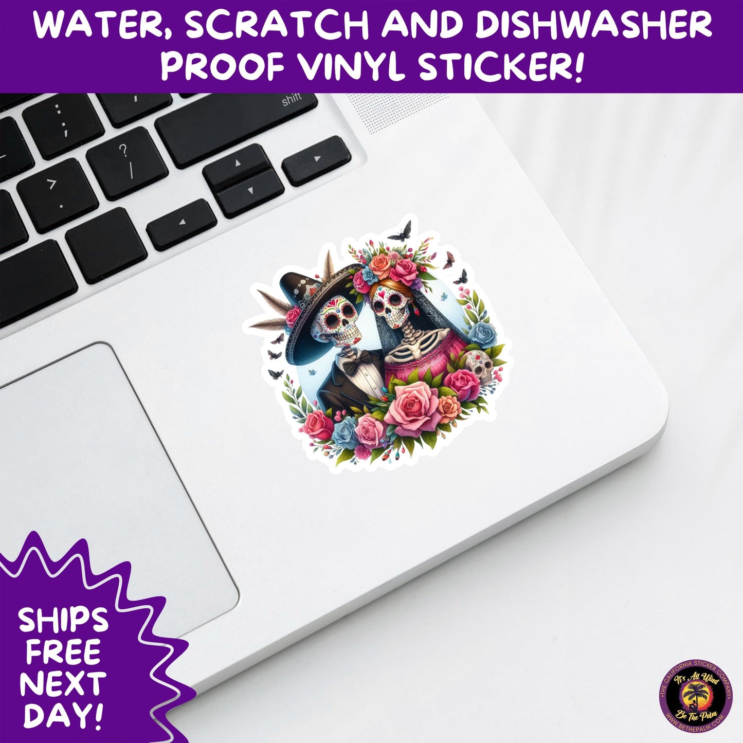 SUGAR SKULL STICKERS Day of the Dead Aesthetic Sticker Pack for Journals Laptops Water Bottles Halloween Decor and Spooky Season Gifts