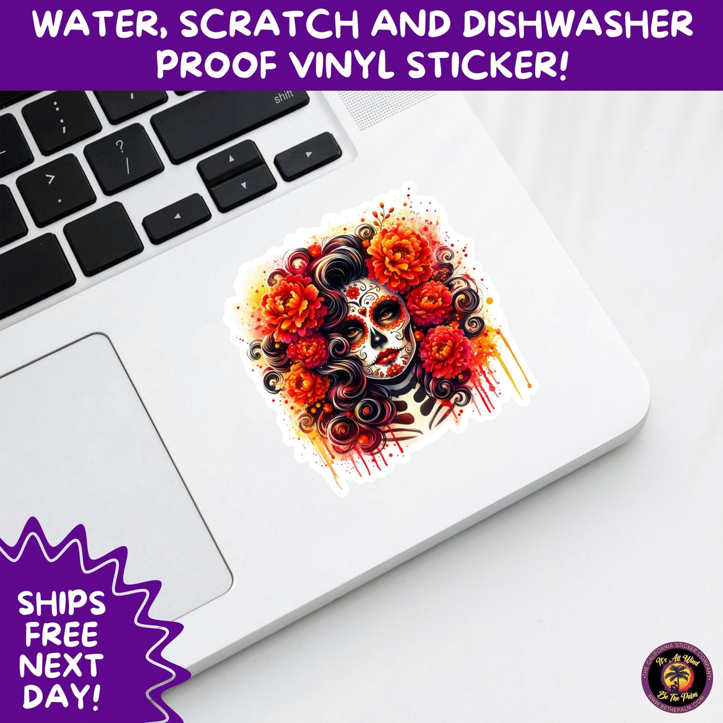 SUGAR SKULL STICKERS Day of the Dead Aesthetic Sticker Pack for Journals Laptops Water Bottles Halloween Decor and Spooky Season Gifts