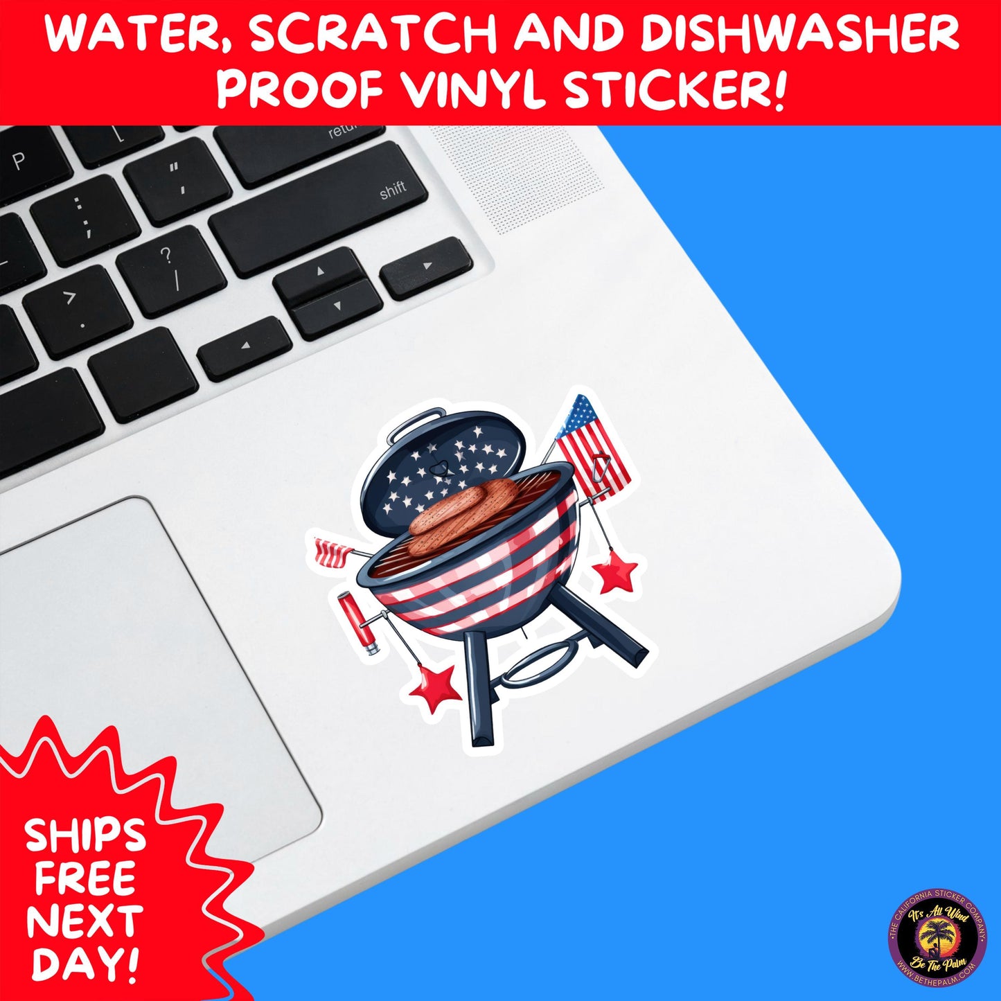 4th of july | sticker pack independence day vinyl decals, usa flag, fireworks, red white blue summer holiday patriotic sticker set