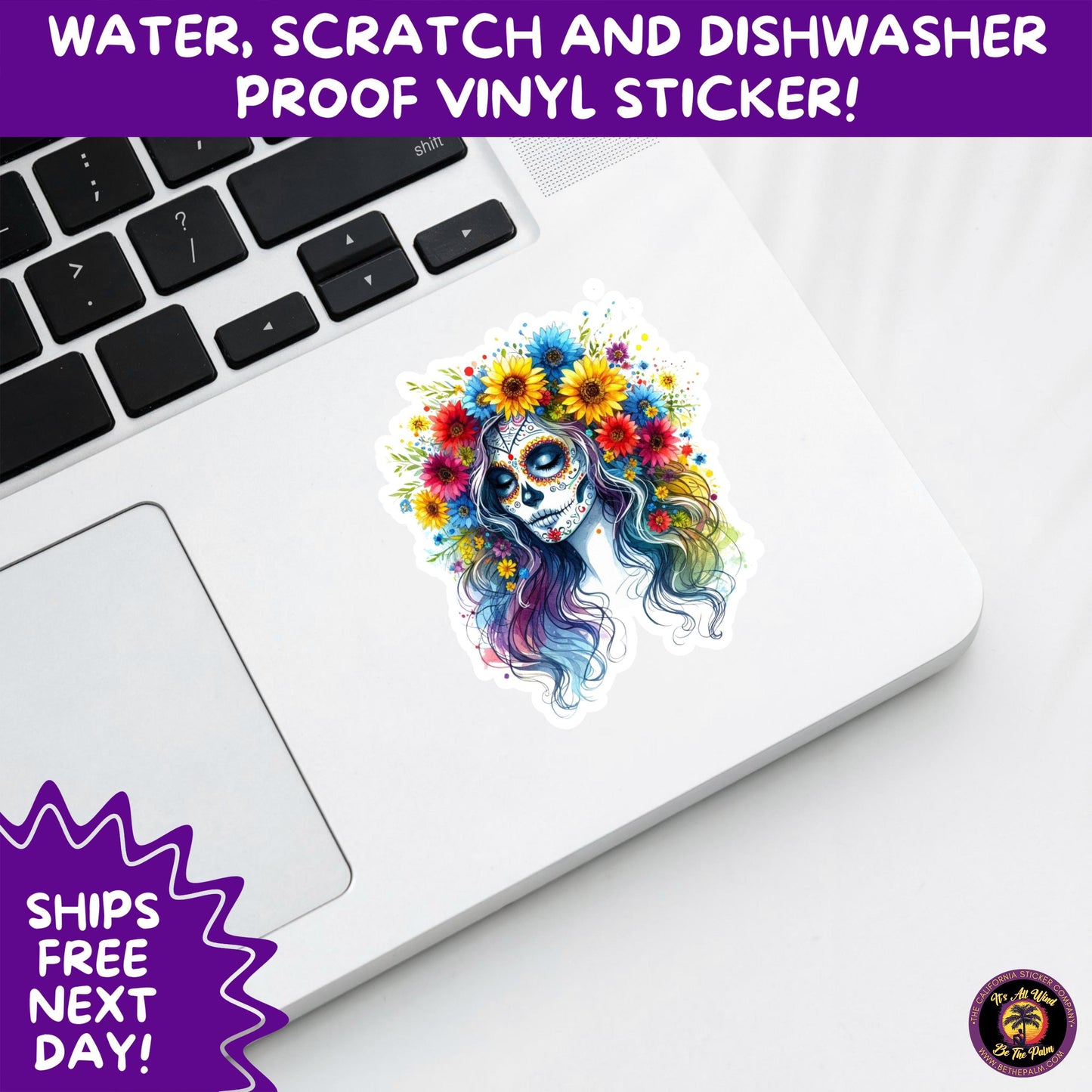 SUGAR SKULL STICKERS Day of the Dead Aesthetic Sticker Pack for Journals Laptops Water Bottles Halloween Decor and Spooky Season Gifts