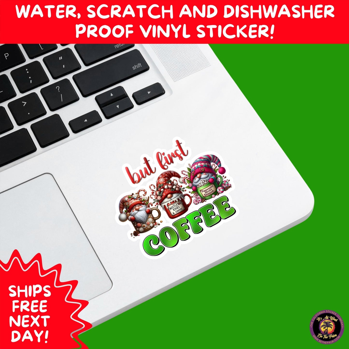 CHRISTMAS STICKER PACK | Festive Holiday Decor Vinyl Stickers Perfect for Journals Gifts Planners Stocking Stuffers Winter for coffee lovers