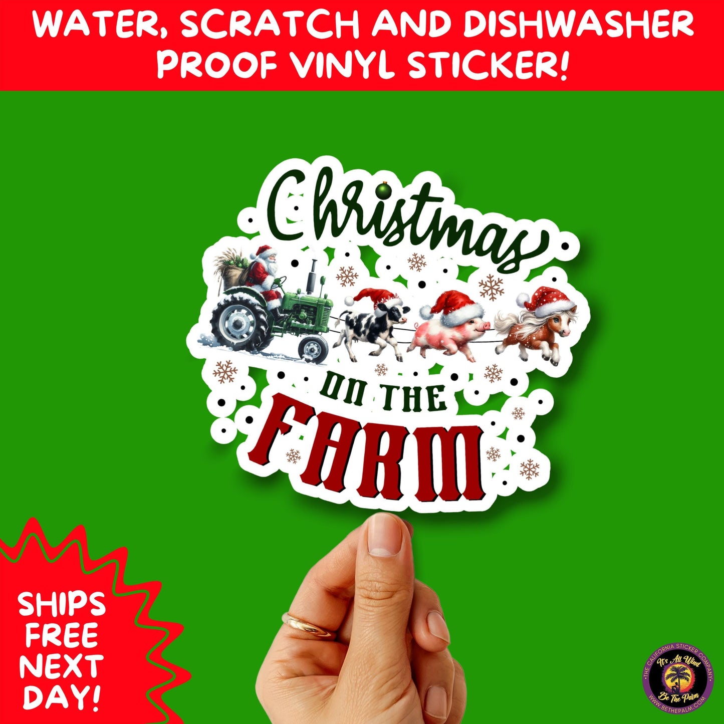CHRISTMAS STICKER PACK | Festive Holiday Decor Vinyl Stickers Perfect for Journals Gifts Planners Stocking Stuffers Winter for coffee lovers