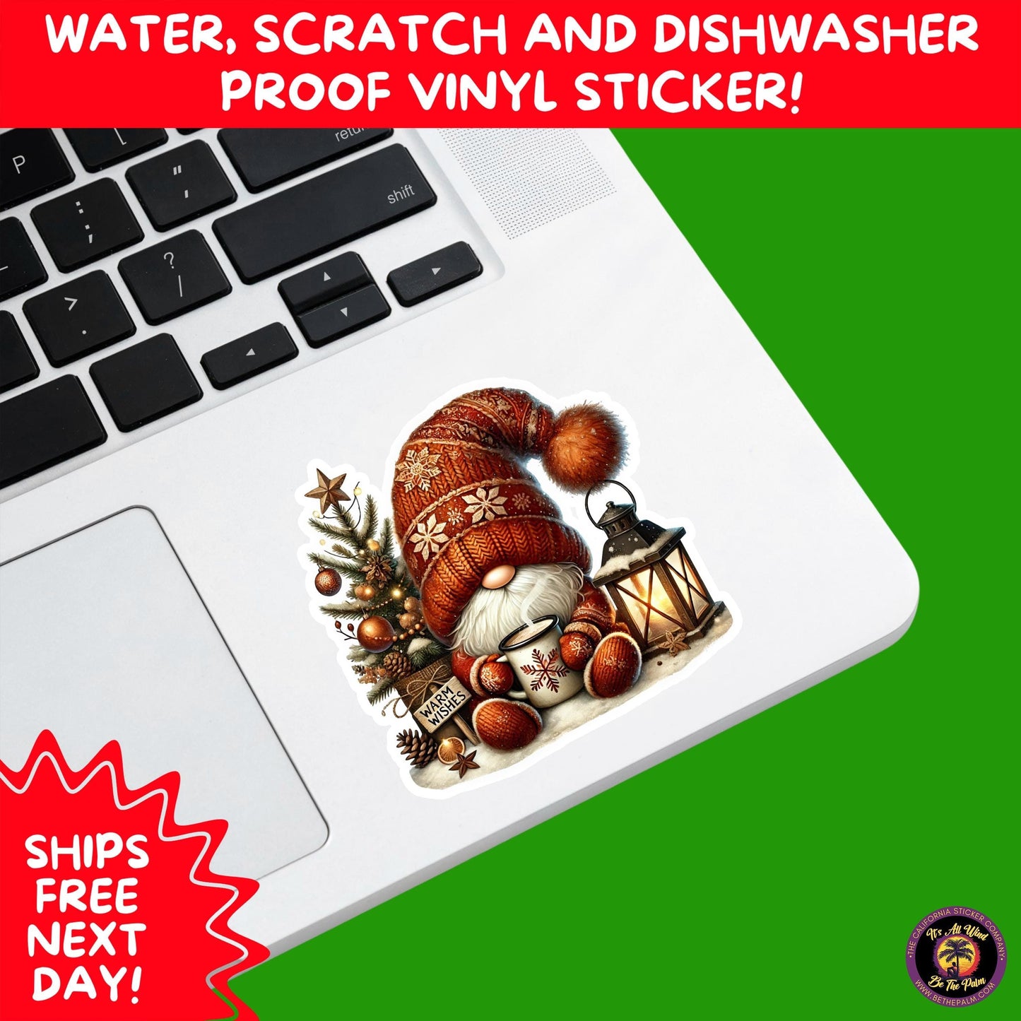 CHRISTMAS STICKER PACK | Festive Holiday Decor Vinyl Stickers Perfect for Journals Gifts Planners Stocking Stuffers Winter for gnome lovers
