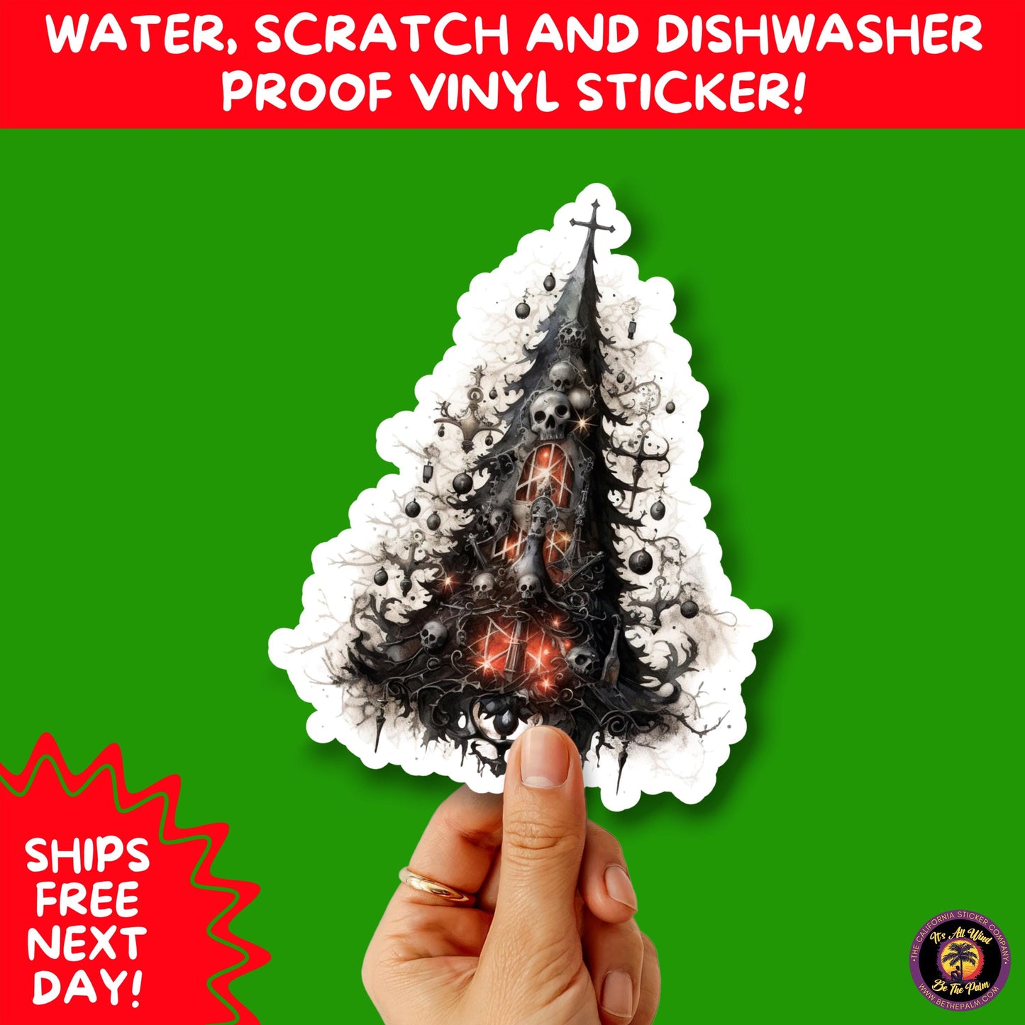 GOTHIC CHRISTMAS STICKERS Dark Holiday Aesthetic Stickers | Spooky Cute Christmas Decor | Goth Planner Stickers for Gifts & Cards
