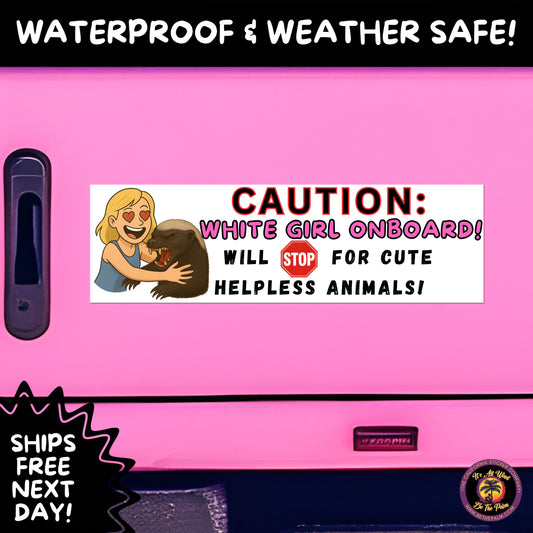 BUMPER STICKER | Funny Vinyl Decals for Cars Trucks Laptops Durable Waterproof Outdoor Sticker Gift for Drivers and Road Trips