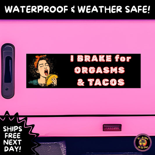 BUMPER STICKER | Funny Vinyl Decals for Cars Trucks Laptops Durable Waterproof Outdoor Sticker Gift for Drivers and Road Trips