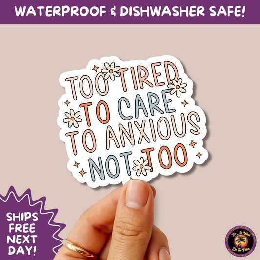 MENTAL HEALTH STICKER | funny sticker, laptop sticker, anxiety, stickers for hydro, vinyl stickers, meme sticker, water bottle sticker