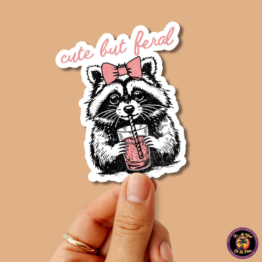 RACCOON STICKER | funny sticker, laptop sticker, stickers, stickers for hydro, vinyl stickers, meme sticker, water bottle sticker