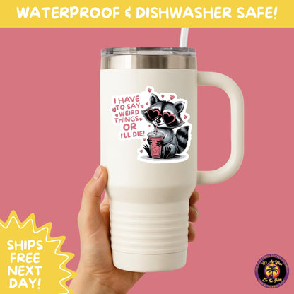 RACCOON STICKER | funny sticker, laptop sticker, stickers, stickers for hydro, vinyl stickers, meme sticker, water bottle sticker