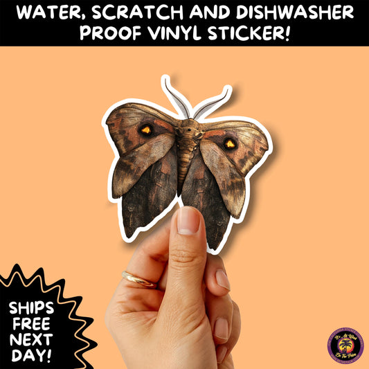 GOTH MOTH STICKERS | Gothic Insect Vinyl Stickers, Dark Aesthetic Stickers for Laptops Journals, Spooky Bug Stickers, Moth Witchy Decor