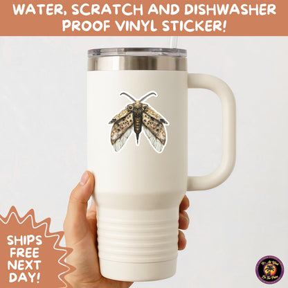 GOTH MOTH STICKERS | Gothic Insect Vinyl Stickers, Dark Aesthetic Stickers for Laptops Journals, Spooky Bug Stickers, Moth Witchy Decor