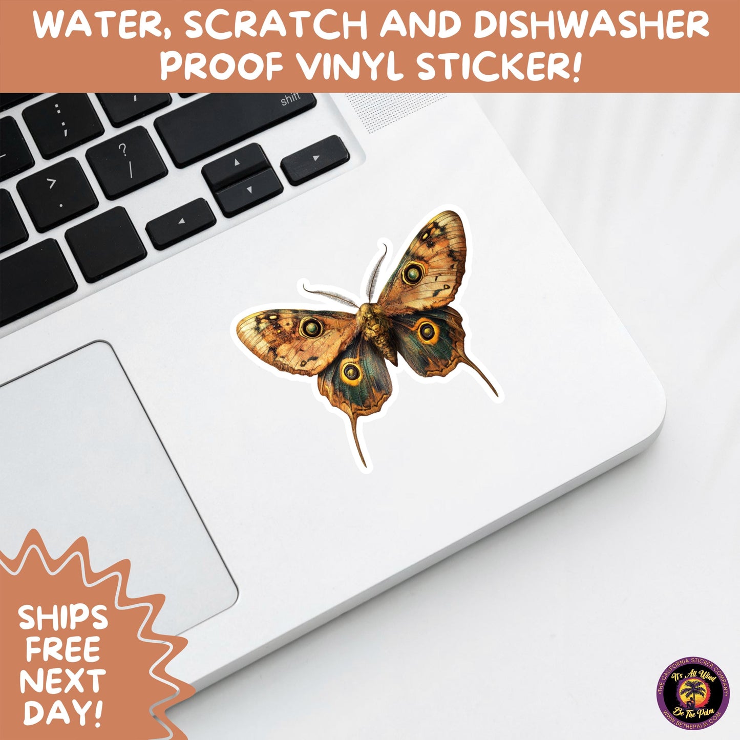 GOTH MOTH STICKERS | Gothic Insect Vinyl Stickers, Dark Aesthetic Stickers for Laptops Journals, Spooky Bug Stickers, Moth Witchy Decor