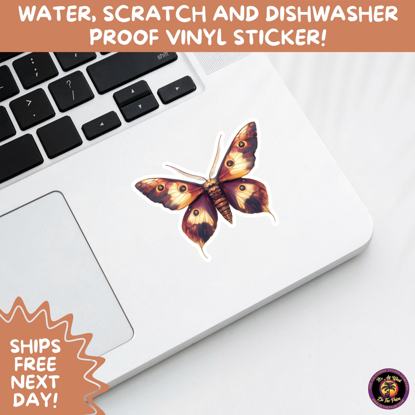 GOTH MOTH STICKERS | Gothic Insect Vinyl Stickers, Dark Aesthetic Stickers for Laptops Journals, Spooky Bug Stickers, Moth Witchy Decor