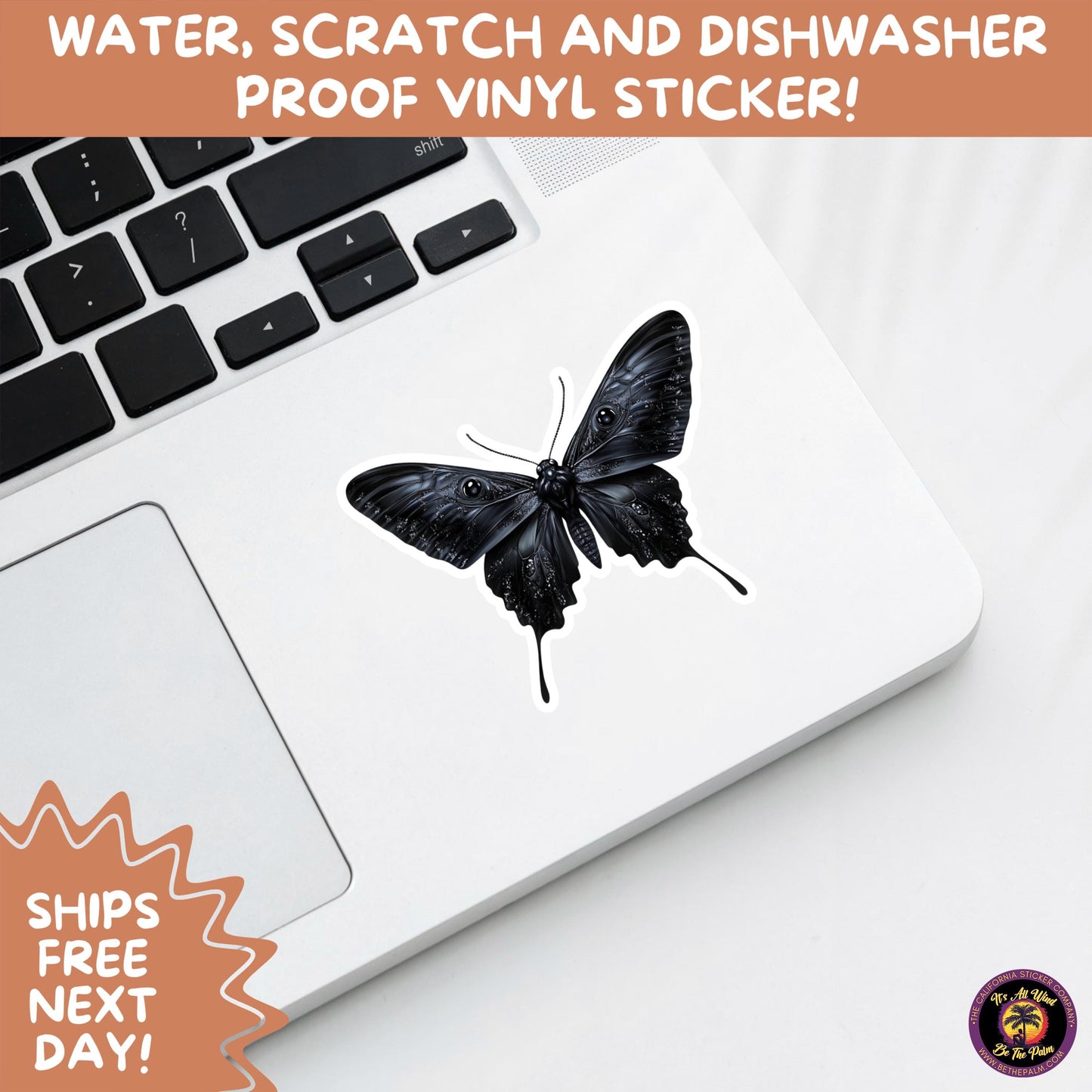 GOTH MOTH STICKERS | Gothic Insect Vinyl Stickers, Dark Aesthetic Stickers for Laptops Journals, Spooky Bug Stickers, Moth Witchy Decor