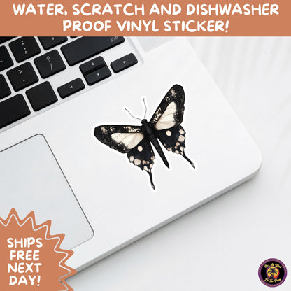 GOTH MOTH STICKERS | Gothic Insect Vinyl Stickers, Dark Aesthetic Stickers for Laptops Journals, Spooky Bug Stickers, Moth Witchy Decor