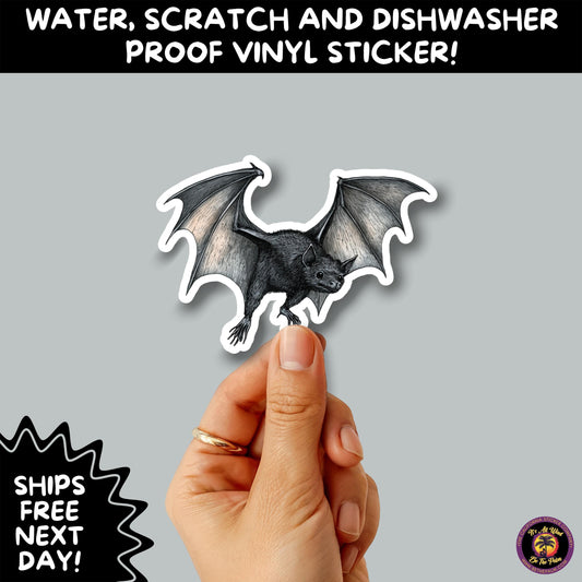 GOTHIC BAT STICKERS | for Alternative Aesthetic Lovers Spooky Vibe Cute Creepy Goth Accessories for Journal Laptop or Water Bottle Decor