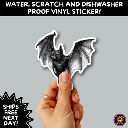 GOTHIC BAT STICKERS | for Alternative Aesthetic Lovers Spooky Vibe Cute Creepy Goth Accessories for Journal Laptop or Water Bottle Decor