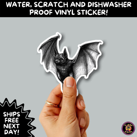 GOTHIC BAT STICKERS | for Alternative Aesthetic Lovers Spooky Vibe Cute Creepy Goth Accessories for Journal Laptop or Water Bottle Decor