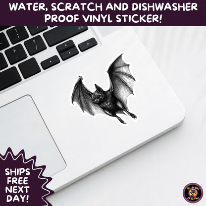 GOTHIC BAT STICKERS | for Alternative Aesthetic Lovers Spooky Vibe Cute Creepy Goth Accessories for Journal Laptop or Water Bottle Decor