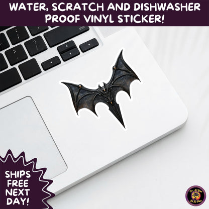 GOTHIC BAT STICKERS | for Alternative Aesthetic Lovers Spooky Vibe Cute Creepy Goth Accessories for Journal Laptop or Water Bottle Decor