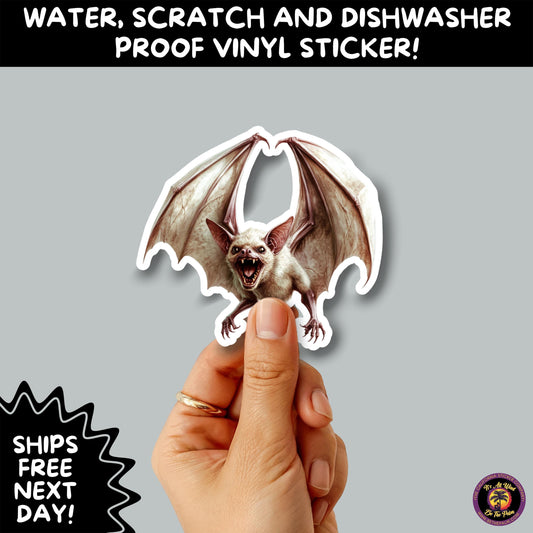 GOTHIC BAT STICKERS | for Alternative Aesthetic Lovers Spooky Vibe Cute Creepy Goth Accessories for Journal Laptop or Water Bottle Decor