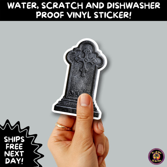DARK GOTHIC STICKERS – Witchcore, Spooky, Occult, Alternative Vinyl Decals for Journals, Water Bottles, cemetery, headstone, and MacBooks