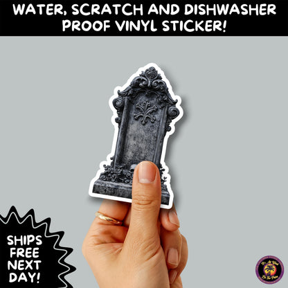DARK GOTHIC STICKERS – Witchcore, Spooky, Occult, Alternative Vinyl Decals for Journals, Water Bottles, cemetery, headstone, and MacBooks