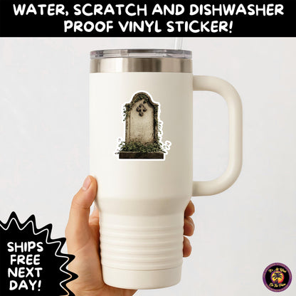 DARK GOTHIC STICKERS – Witchcore, Spooky, Occult, Alternative Vinyl Decals for Journals, Water Bottles, cemetery, headstone, and MacBooks