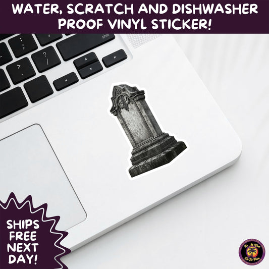 DARK GOTHIC STICKERS – Witchcore, Spooky, Occult, Alternative Vinyl Decals for Journals, Water Bottles, cemetery, headstone, and MacBooks