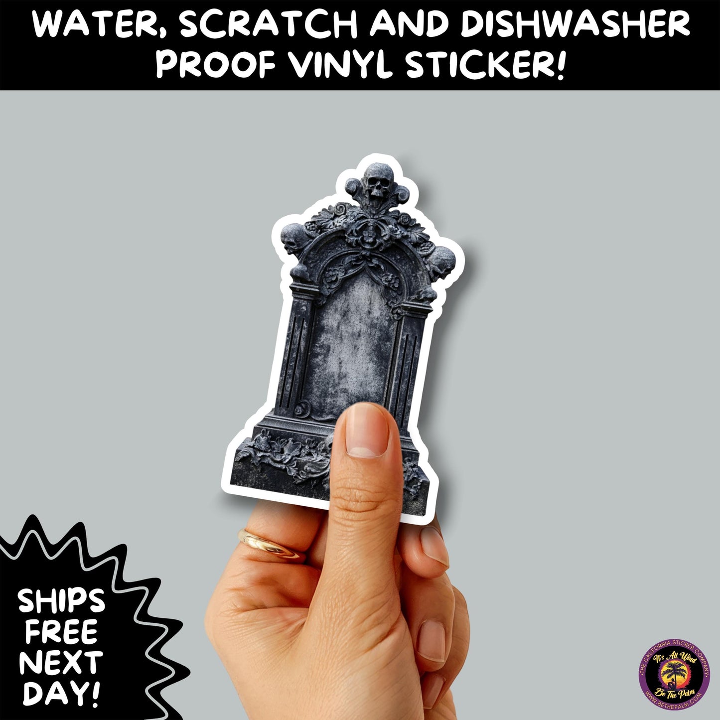 DARK GOTHIC STICKERS – Witchcore, Spooky, Occult, Alternative Vinyl Decals for Journals, Water Bottles, cemetery, headstone, and MacBooks