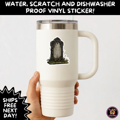 DARK GOTHIC STICKERS – Witchcore, Spooky, Occult, Alternative Vinyl Decals for Journals, Water Bottles, cemetery, headstone, and MacBooks