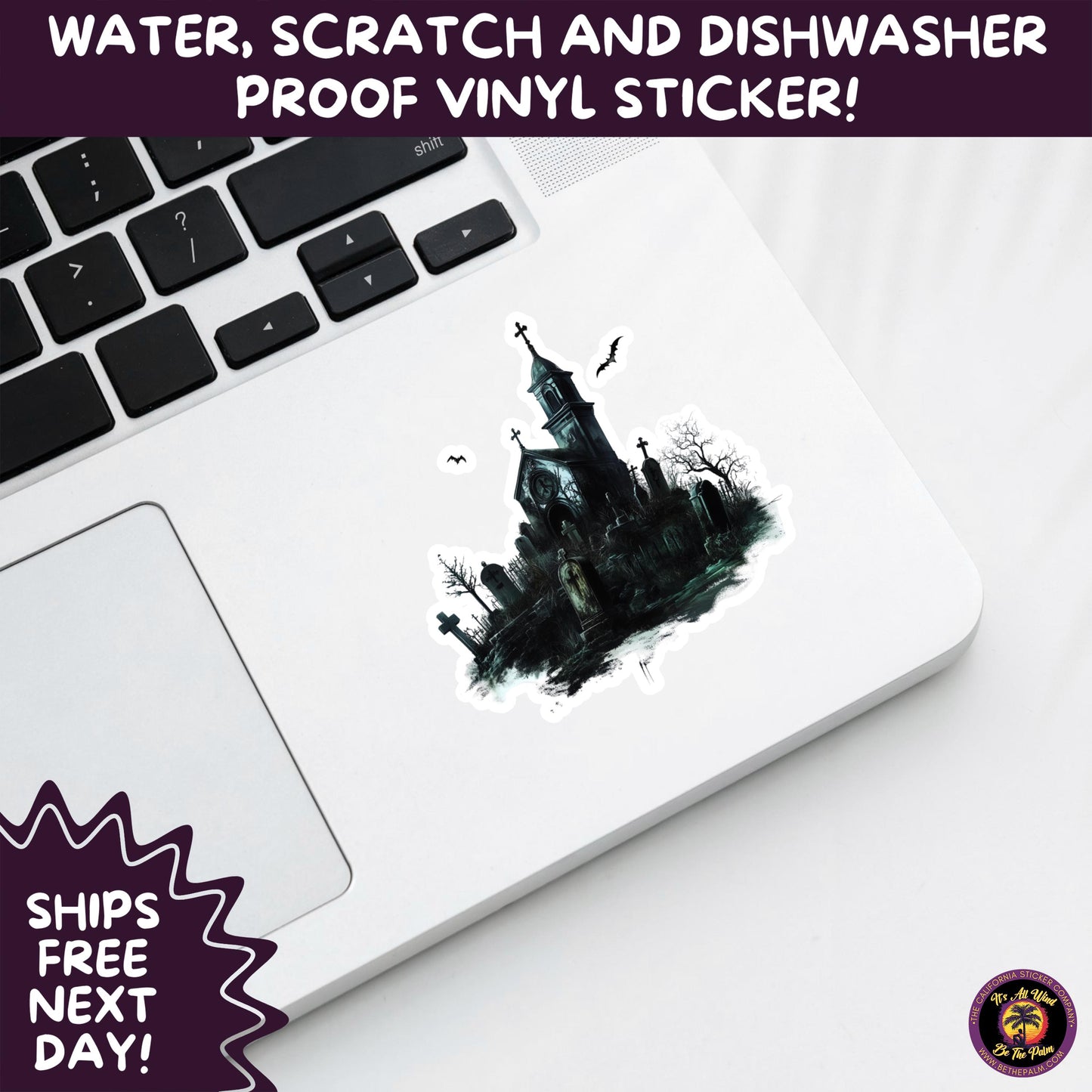 DARK GOTHIC STICKERS – Witchcore, Spooky, Occult, Alternative Vinyl Decals for Journals, Water Bottles, cemetery, headstone, and MacBooks