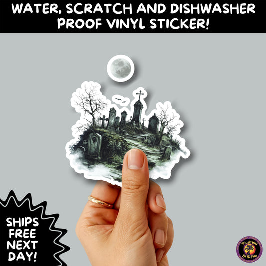 DARK GOTHIC STICKERS – Witchcore, Spooky, Occult, Alternative Vinyl Decals for Journals, Water Bottles, cemetery, headstone, and MacBooks