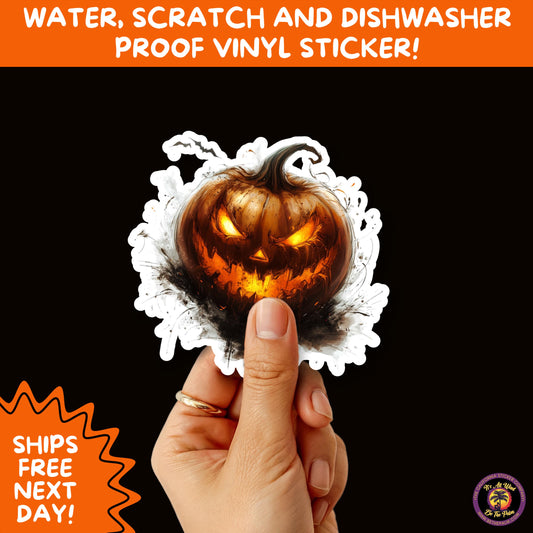 JACK O LANTERN | Aesthetic Halloween Stickers for Planners, Laptops, Water Bottles, and Spooky Autumn Craft Projects