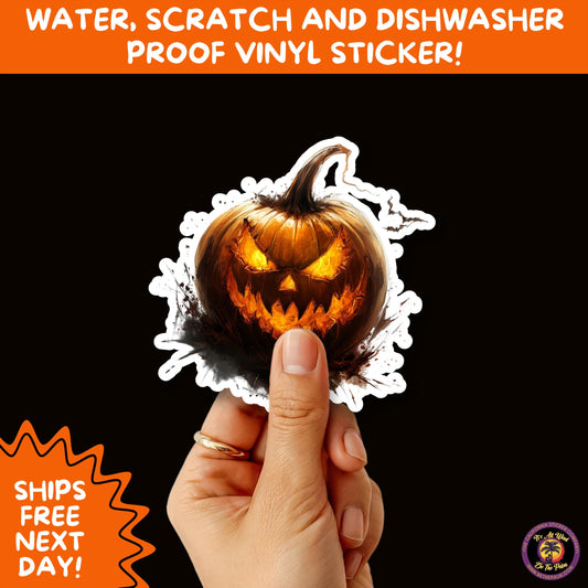 JACK O LANTERN | Aesthetic Halloween Stickers for Planners, Laptops, Water Bottles, and Spooky Autumn Craft Projects