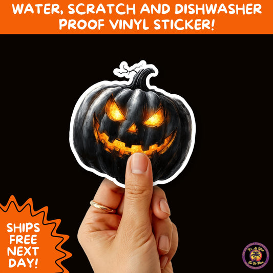 JACK O LANTERN | Aesthetic Halloween Stickers for Planners, Laptops, Water Bottles, and Spooky Autumn Craft Projects