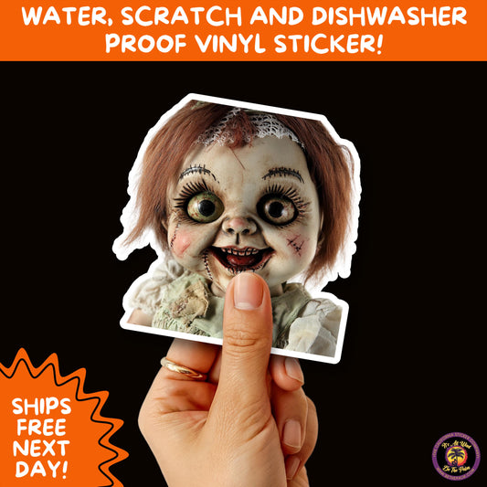 HORROR DOLL STICKERS Spooky Cute Creepy Girl Stickers – Perfect for Halloween, Scrapbooking, and Horror Aesthetic Fans