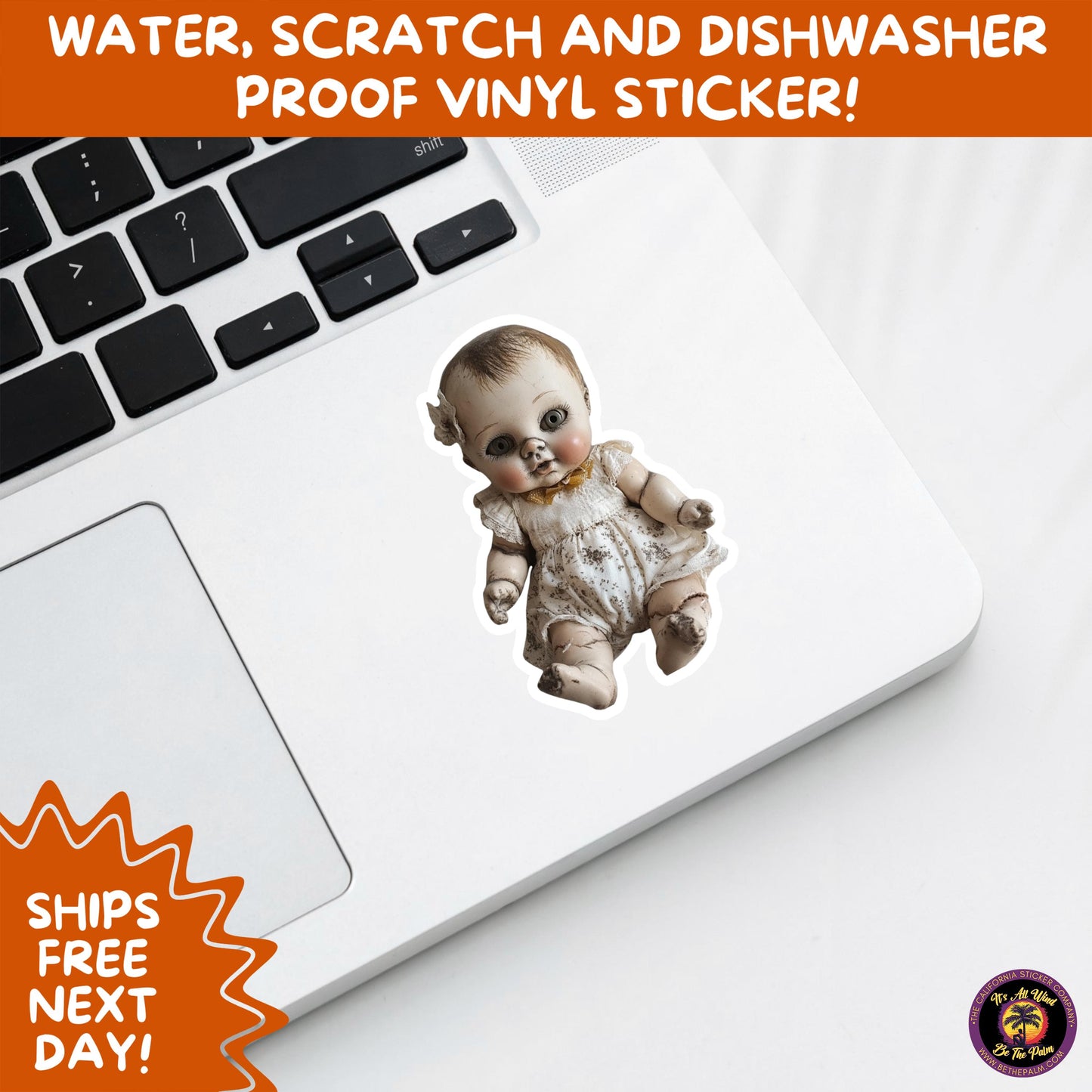 HORROR DOLL STICKERS Spooky Cute Creepy Girl Stickers – Perfect for Halloween, Scrapbooking, and Horror Aesthetic Fans