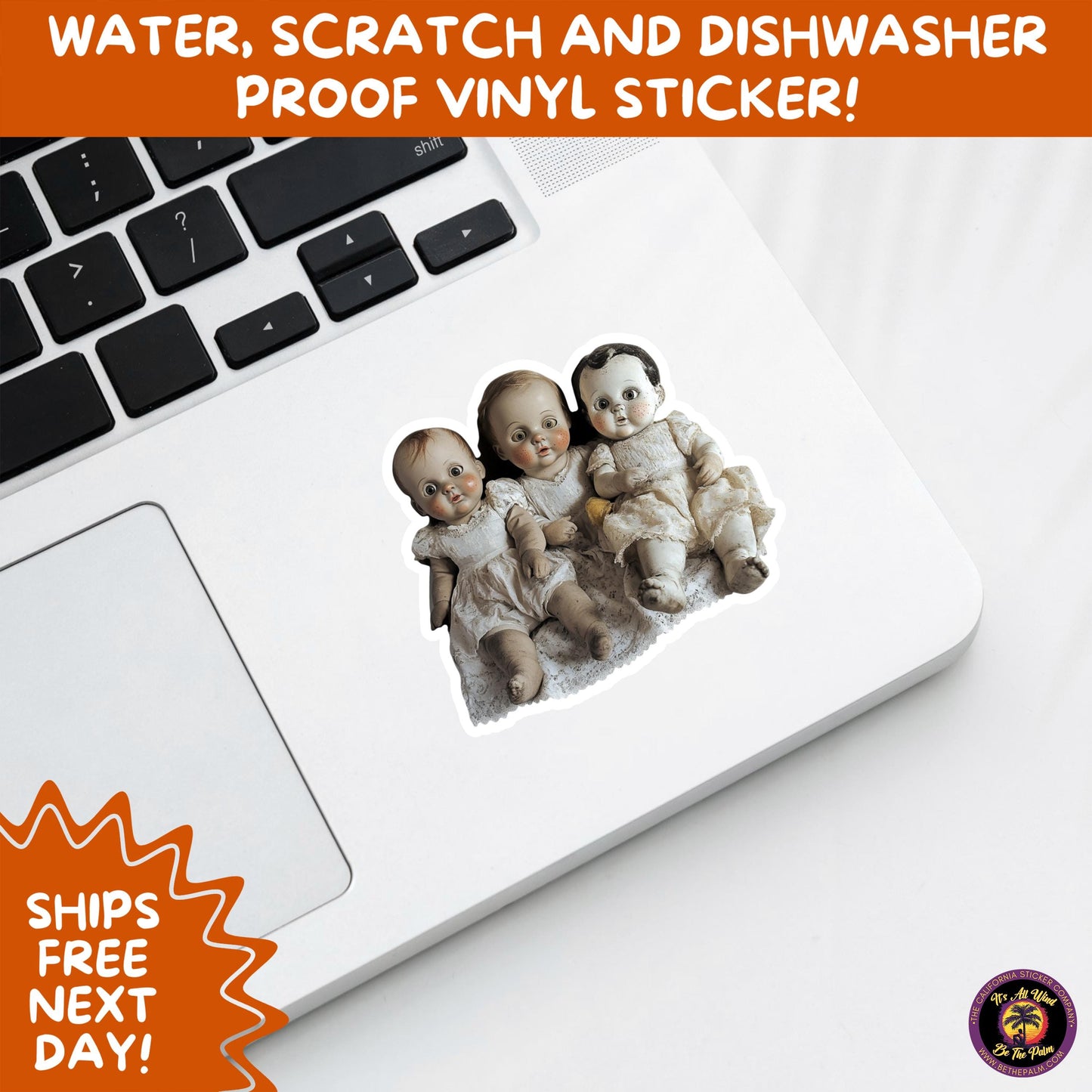 HORROR DOLL STICKERS Spooky Cute Creepy Girl Stickers – Perfect for Halloween, Scrapbooking, and Horror Aesthetic Fans