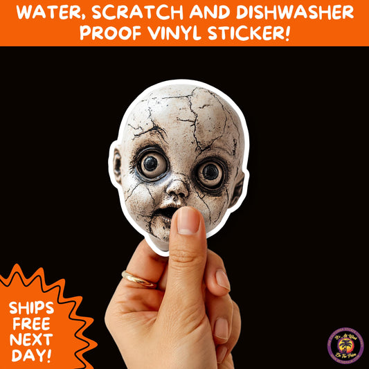 HORROR DOLL STICKERS Spooky Cute Creepy Girl Stickers – Perfect for Halloween, Scrapbooking, and Horror Aesthetic Fans