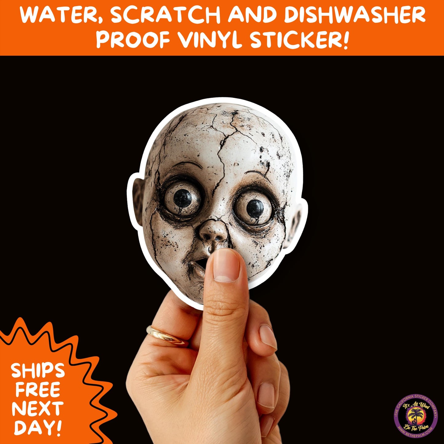 HORROR DOLL STICKERS Spooky Cute Creepy Girl Stickers – Perfect for Halloween, Scrapbooking, and Horror Aesthetic Fans